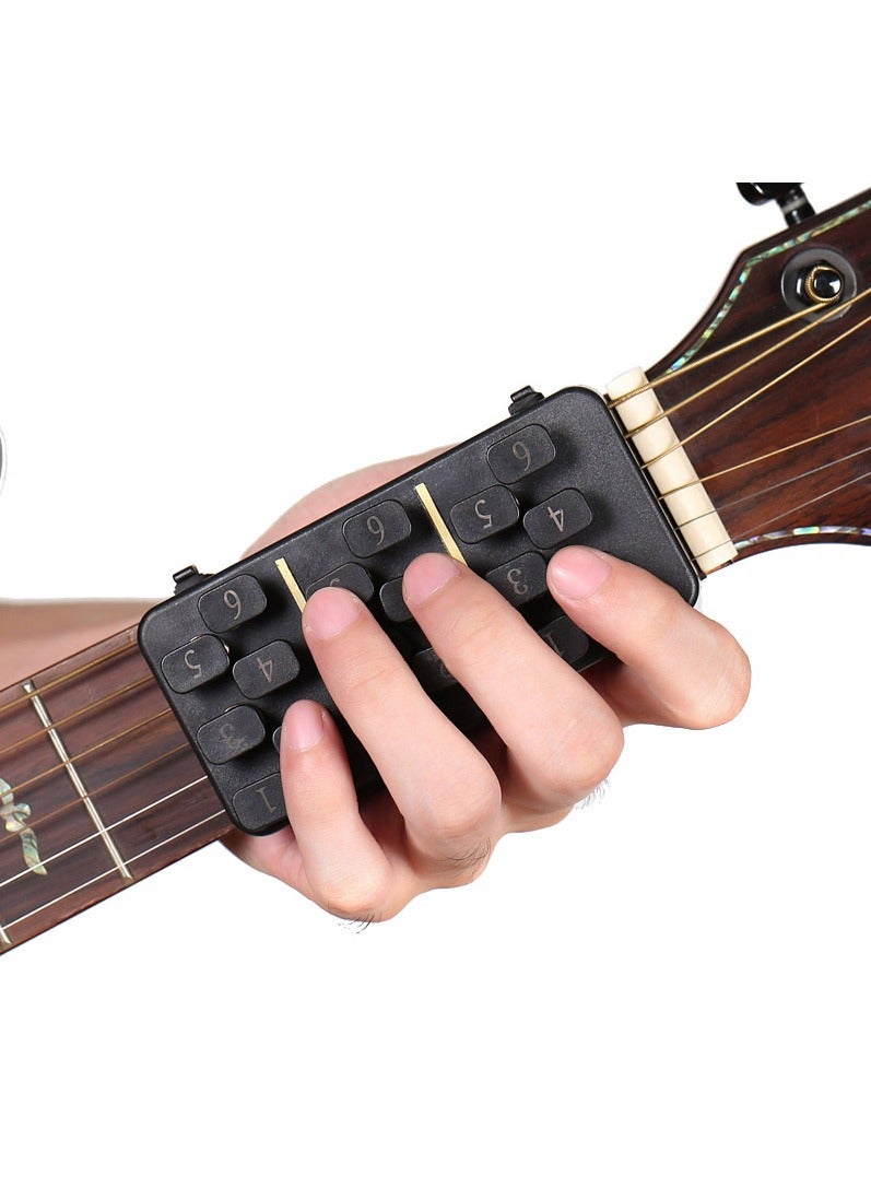 Generic Guitar Chord Trainer with Guitar Chord Score, Guitar Chord Learning Tools for Beginner, Practice Acoustic Guitar Accessories, Guitar Trainer Eliminates Finger Pain, Guitar Lover Gift (Black)  - Image 2