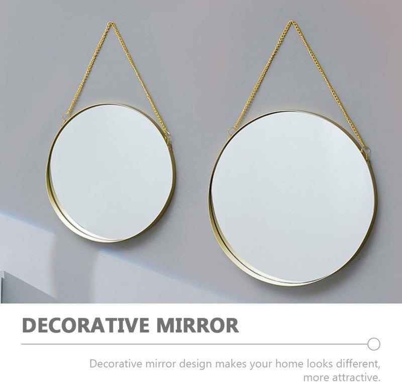 ibasenice Wall Hanging Vanity Mirror Large No-Drill Makeup Mirror Bathroom Decor for Dormitory and Bathroom Use - Image 3