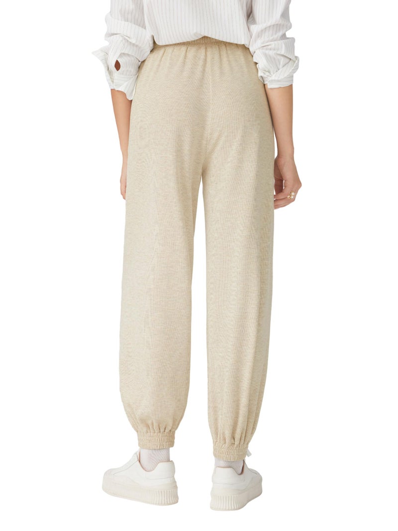 CIDER Women's Casual Sweatpants Drawstring Lounge Pants Comfortable Knit Joggers with Pockets Khaki - Image 4