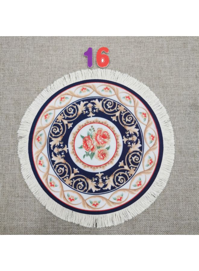 Direct Supply Innovative Carpet Dining Mat Persian Style Coaster, Flower Plate, Fruit Plate Mat Tea Pot Mat Decorative Mat-Specifications:16  - Image 1