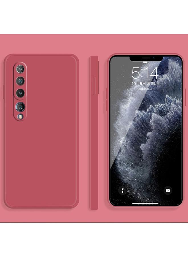 إيروريكس جراب لهاتف Xiaomi Mi 10 بلون سادة من السيليكون السائل المقلد بحافة مستقيمة وغطاء حماية كامل مقاوم للسقوط - Image 1