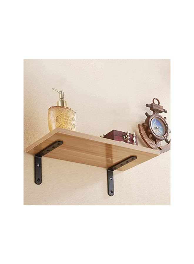 The Bros زاوية من الفولاذ المقاوم للصدأ، 4 قطع 5 × 3 بوصة حوامل الزاوية لدعم الجدران للأرفف والطاولات ورفوف الكتب الخشبية مع البراغي، لتثبيت الأثاث الخشبي والأرفف والخزائن والسرير (على شكل L) - Image 2