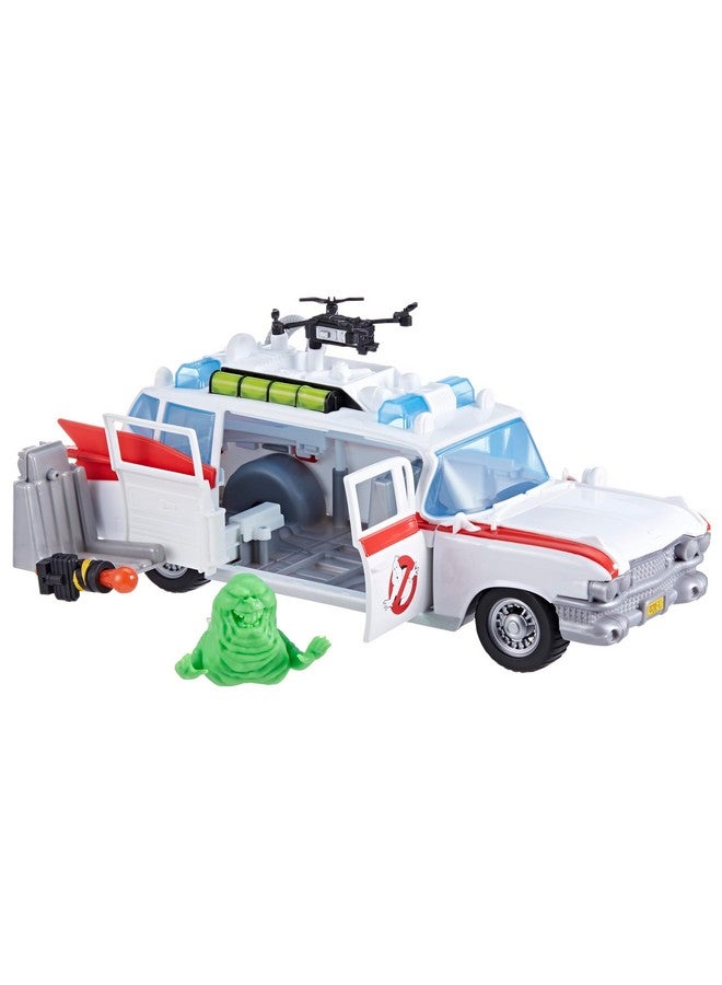 Ghostbusters Track & Trap Ecto-1 Toy Vehicle with Fright Features Ecto-Stretch Tech Slimer Accessory, Compatible with 5-Inch Toys, 4+ - Image 1