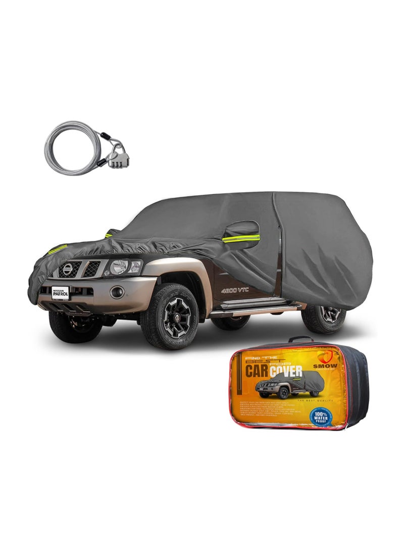 Cool Baby COOLBABY Zipper Car Cover For Nisan Patrol - Full Car Covers - Waterproof Cover UV Scratch-Resistant - Dustproof - Full Protection, Car Cover For SUV, Cover UV Scratch-Resistant (210 x 77 x 63) - Image 1