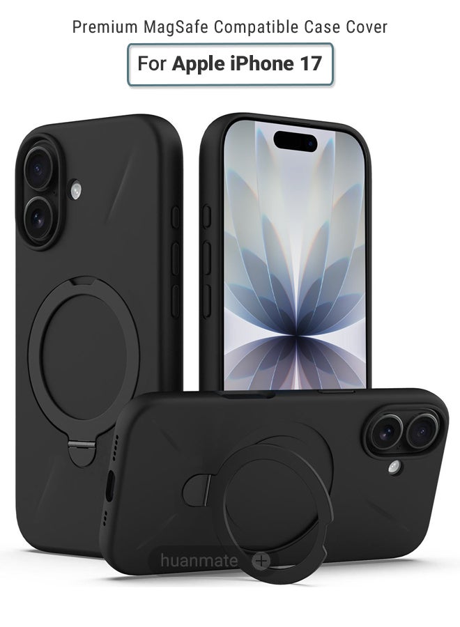 هوان ميت Huanmate iPhone 17 Magnetic Case With 360 Degree Ring Holder