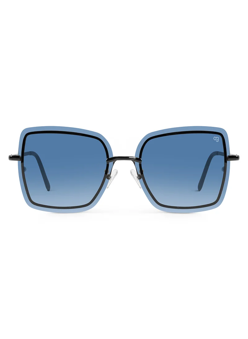 Woggles  Latest & Stylish UV Protected BlueX Black Square Sunglasses for Women  | Best Price UAE