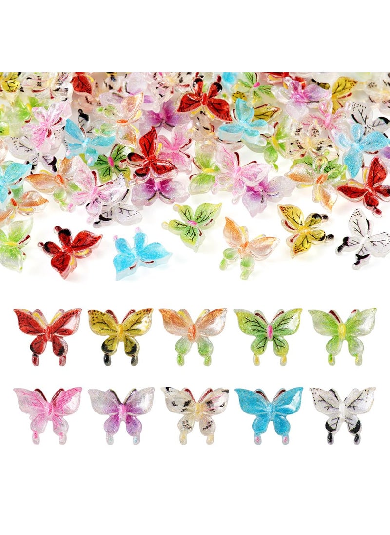 KISSITTY - 60Pcs Butterfly Nail Charms 3D Butterfly Nail Art Charms Resin Glitter Butterfly Nail Art Decoration for Manicure - Image 1