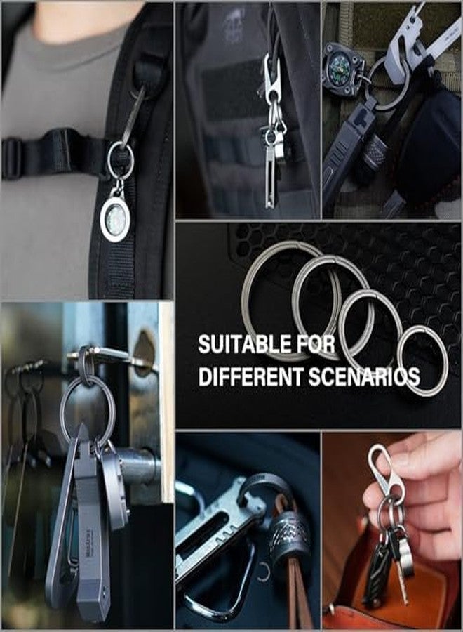 MecArmy Titanium 3pcs/4pcs/7pcs/18pcs Key Rings Keychain Large Small Split Rings (CH1-4 pcs) - Image 4