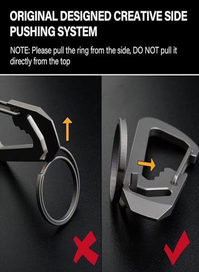 MecArmy Titanium 3pcs/4pcs/7pcs/18pcs Key Rings Keychain Large Small Split Rings (CH1-4 pcs) - Image 3