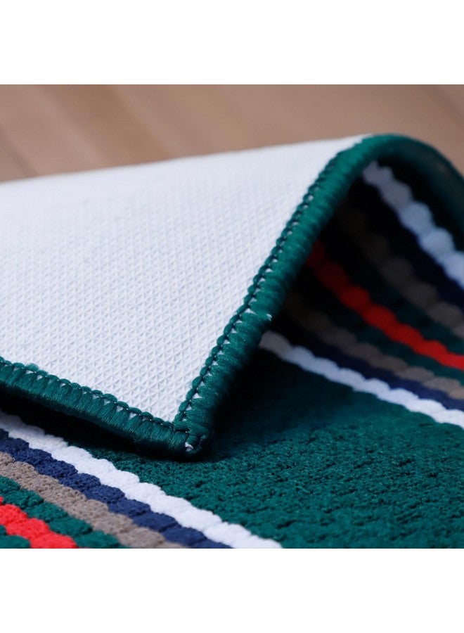 Status Contract Anti Slip Front Monsoon Doormat (38x58cm)| Living Room Rug Polypropylene Floor Mat for Home|Essential Small Rug for Office, Bedroom & Kitchen| Dark Green, Rectangular - Image 5