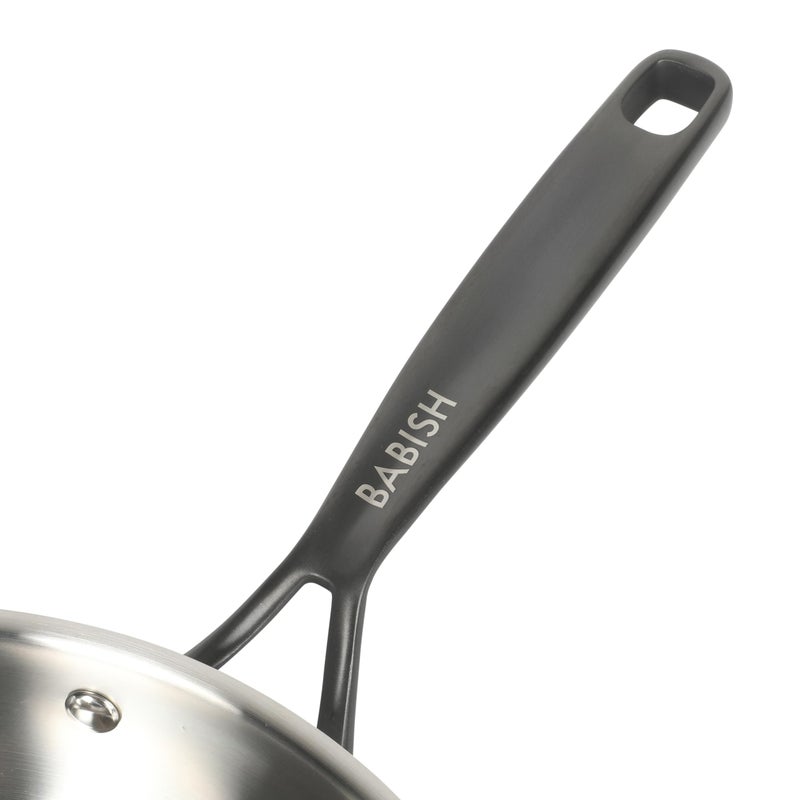 Babish 10-Inch Tri-Ply Stainless Steel Frying Pan With Black Handle â€“ Professional Grade Skillet for Searing, SautÃ©ing & Everyday Cooking - Image 4