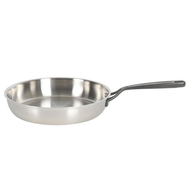 Babish 10-Inch Tri-Ply Stainless Steel Frying Pan With Black Handle â€“ Professional Grade Skillet for Searing, SautÃ©ing & Everyday Cooking - Image 1
