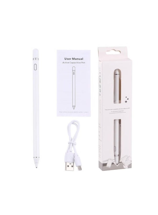 Active Stylus Digital Pen For All iPhones iPad Android Tablets And Phones White - Image 1