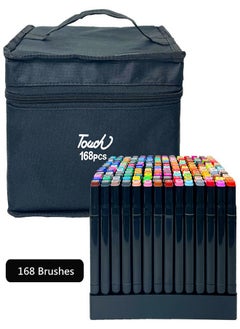 Marker Pen Set 168 Colors Double Headed Color For Students  Upgraded With Large Capacity More Durable Suitable For Design Painting Coloring