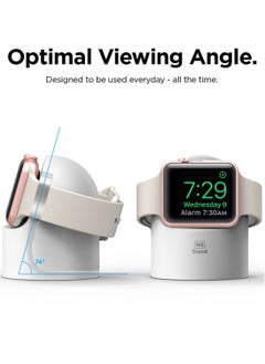 Elago W2 Stand for Apple Watch Charger Stand compatible with Apple Watch Ultra, Series 8/SE2/7/6/SE/5/4/3/2/1 (49mm,45mm,44mm,42mm,41mm,40mm,38mm) - White  - Image 2
