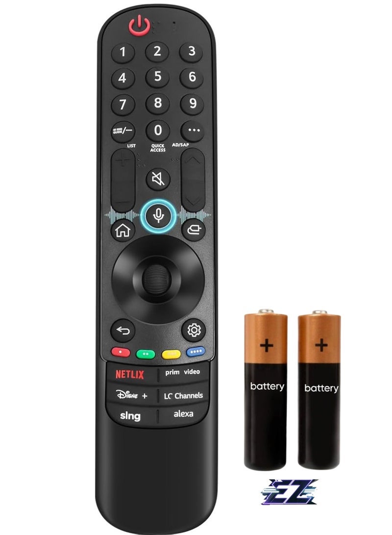 Gravity Voice Magic for LG TV Remote Control Replacement Compatible with LG Magic Remote MR23GN with Pointer and Voice Function for LG UHD OLED QNED NanoCell MiniLED C1 C2 C3 4K 8K Smart TVs with Battery - Image 1