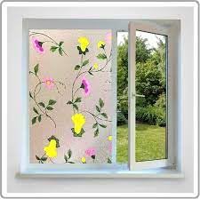 sia SIA VENDORS Window Privacy Film Frosted Glass Window Film Static Cling UV Blocking Removable Window Stickers Vinyl Window Coverings for Home Office 24In x 508cm Pink Yellow Flower - Image 3