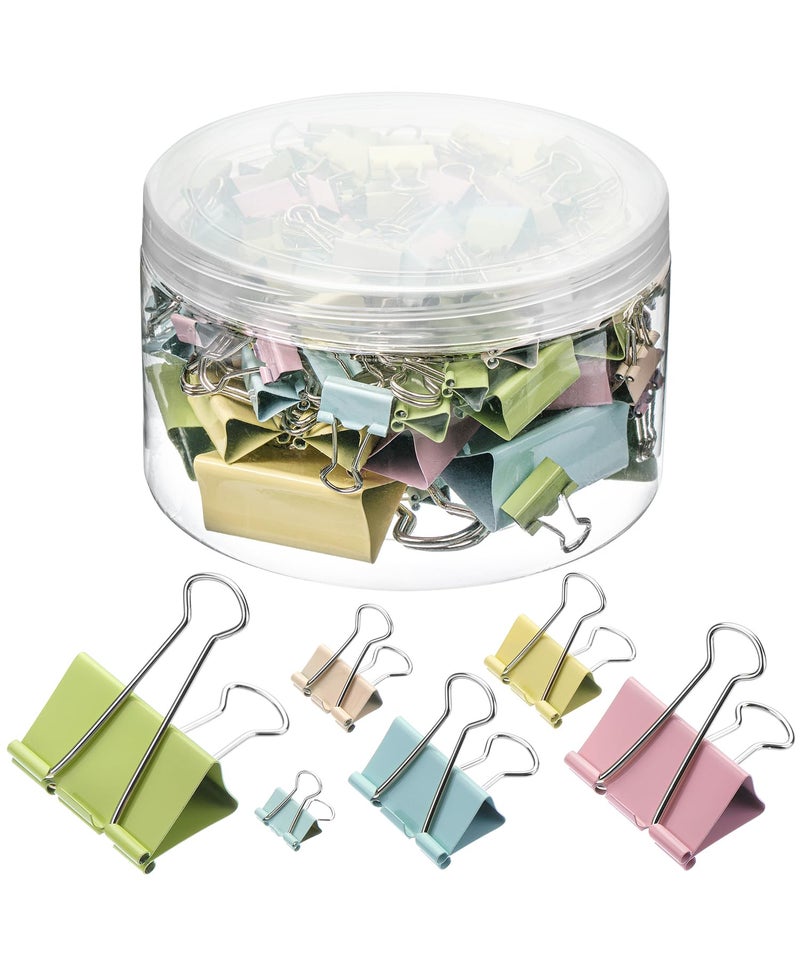 Mr. Pen Mr Pen Binder Clips 120 pcs Assorted Sizes Colored Binder Paper Clips Bulk Paper Clamps for Office Supplies Home School Business Document Organizing - Image 2
