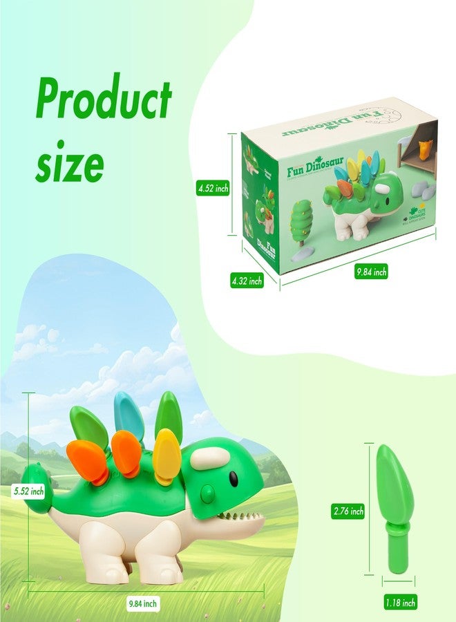 Hirger Spike The Fine Motor Dinosaur: Montessori Baby Sensory Toys for Toddlers 1-3, Preschool Learning Educational Activities, 12+ Months Old Birthday Gift, Christmas Stocking Stuffers - Image 5