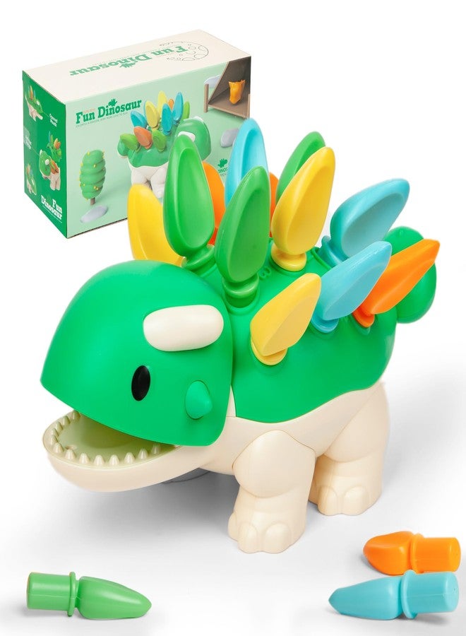 Hirger Spike The Fine Motor Dinosaur: Montessori Baby Sensory Toys for Toddlers 1-3, Preschool Learning Educational Activities, 12+ Months Old Birthday Gift, Christmas Stocking Stuffers - Image 1