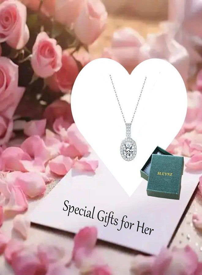 SLUYNZ 925 Sterling Silver Round Halo CZ Pendant Necklace for Women Teen Girls Halo Cubic Zirconia Chain Necklace Choker (A-SILVER) - Image 5