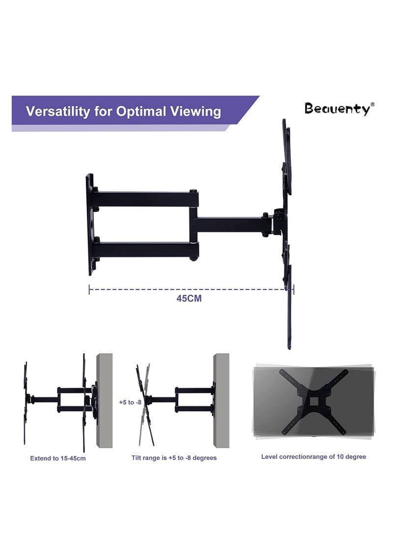 TV Stand/TV Wall Mount,Swivel and Tilt for Most 14-55Inch Flat Screen TV,Rugged TV Mount Articulating,Standard Load 66 Ibs (C) - Image 4