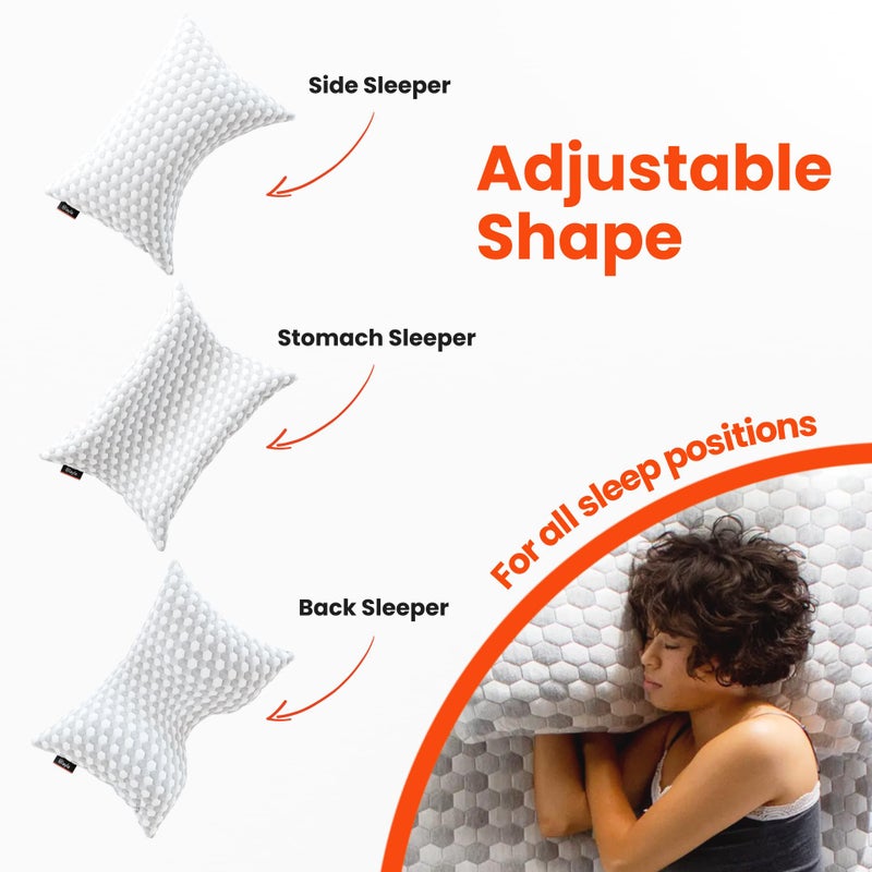 Layla Sleep, Adjustable Fill Kapok Pillow, Luxurious Cooling Pillow, Queen (Single), Supportive for Head, Neck, Fully Adjustable, Natural Material That is Light and Airy. Sleep Better-Kapok Pillows - Image 2