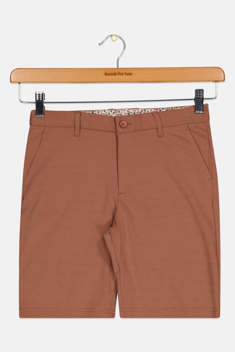 Jack Jones Kids Boy Solid  Chino Shorts, Brown  - Image 1