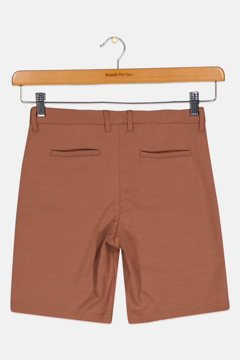 Jack Jones Kids Boy Solid  Chino Shorts, Brown  - Image 2