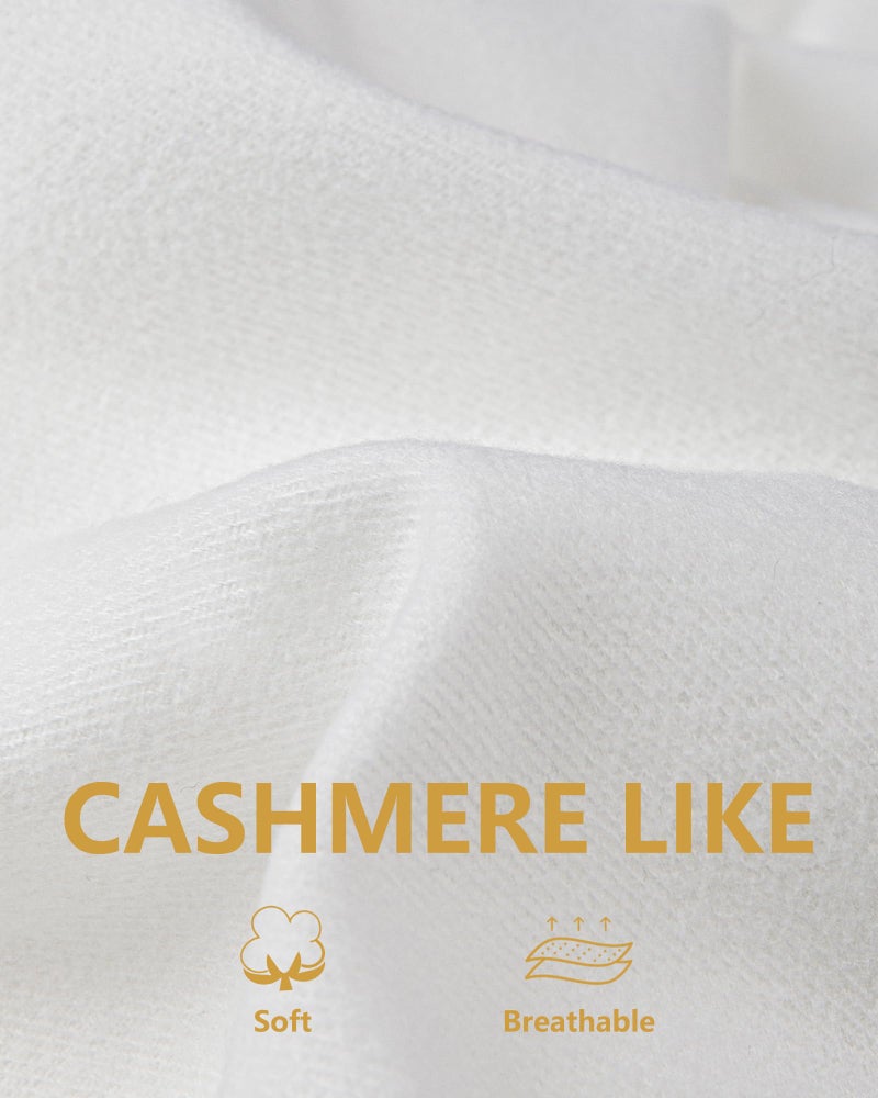 Sofier Pashmina Shawl Wraps for Women Formal Evening Dress Blanket Scarves Fashion Wedding Bridesmaid Gifts Cashmere Feel White - Image 4