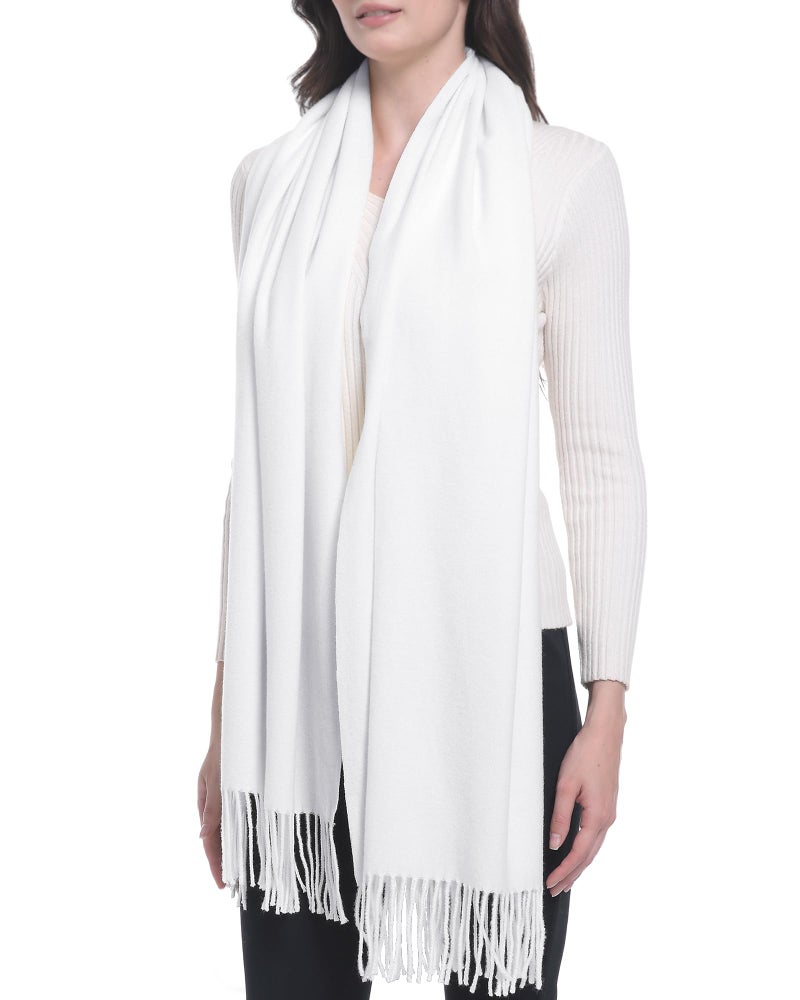 Sofier Pashmina Shawl Wraps for Women Formal Evening Dress Blanket Scarves Fashion Wedding Bridesmaid Gifts Cashmere Feel White - Image 3