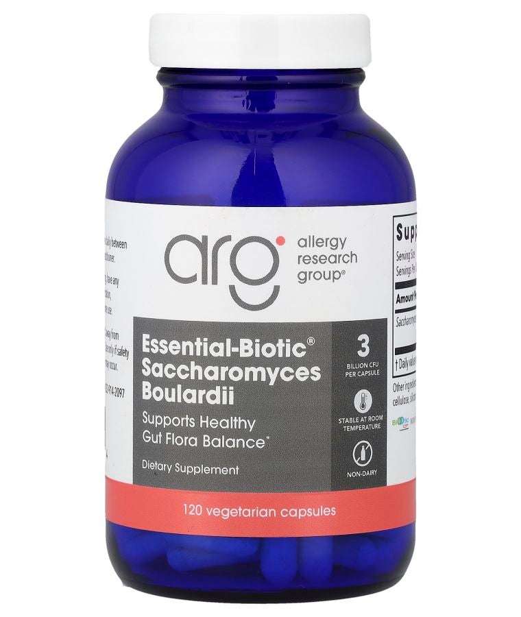 Allergy Research Group Essential-Biotic® Saccharomyces Boulardii 3 Billion CFU 120 Vegetarian Capsules
