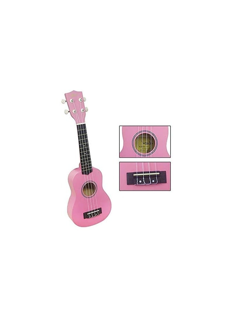Aiersi Colorful Soprano Beginners Ukulele 21 Inches Basswood Four String Hawaii ukalalee with Gig Bag in One Kit for ladies Girls As Christmas Best Gift (Pink) - Image 5