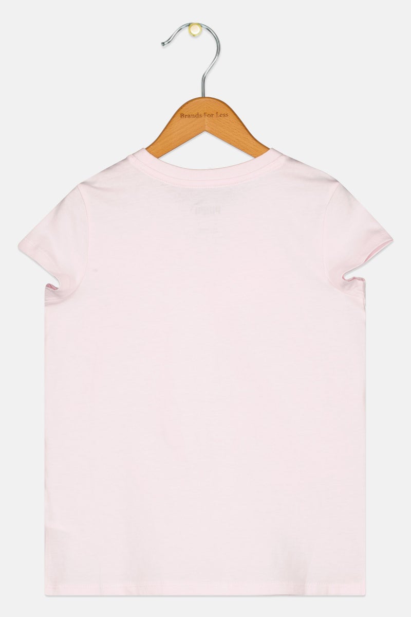 PUMA Kids Girl Sportswear Fit Short Sleeve Outdoor T-Shirt, Pink - Image 3