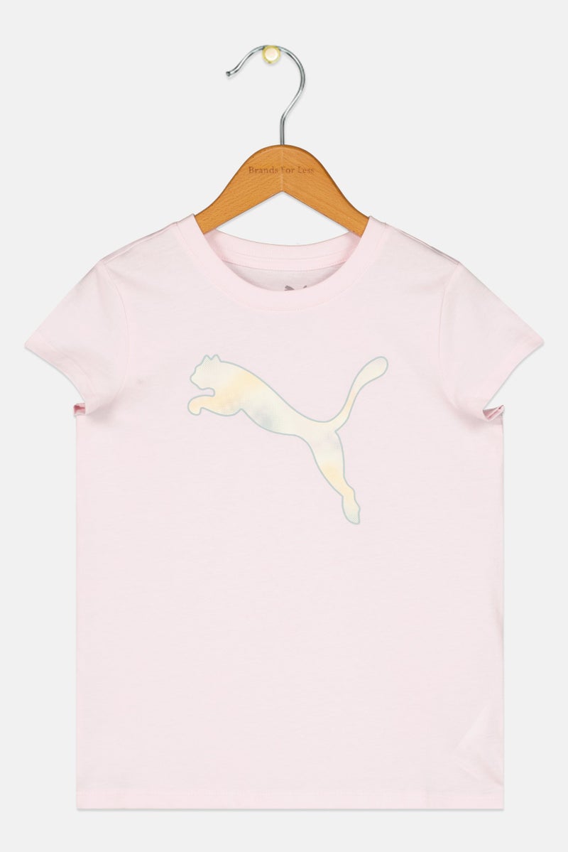 PUMA Kids Girl Sportswear Fit Short Sleeve Outdoor T-Shirt, Pink - Image 2