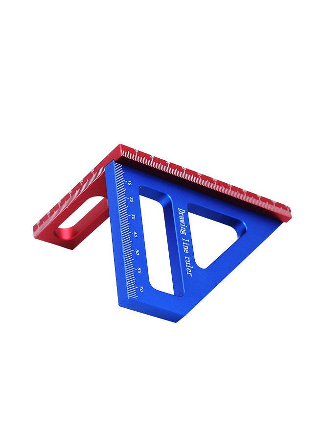 Generic Woodworking Measuring Ruler 45/90 Degree Triangle Scriber Square Protractor Aluminum Alloy Measuring Tool for Engineer Carpenter  - Image 3