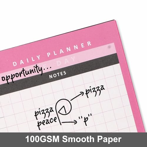 Anupam Daily Planner Pad, Soft back Desk Planner Notepad, Tear-off organiser notepad, To-do list notebook, Productivity Planner A5 (Pack of 2) - Image 3