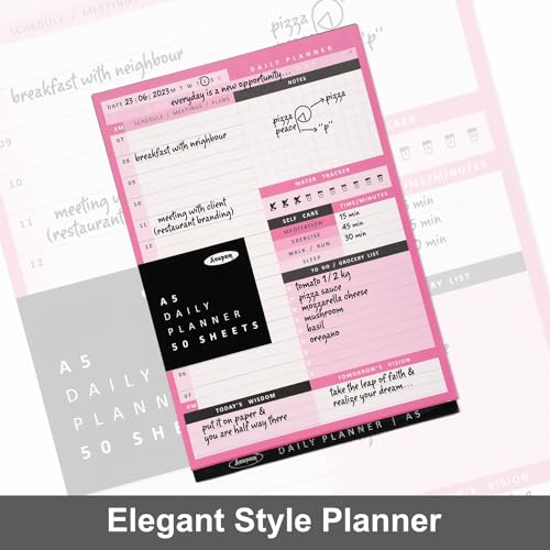 Anupam Daily Planner Pad, Soft back Desk Planner Notepad, Tear-off organiser notepad, To-do list notebook, Productivity Planner A5 (Pack of 2) - Image 2