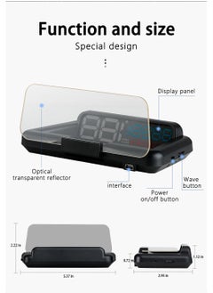 جولف لينك K شاشة عرض رأسية (HUD) عداد سرعة السيارة T900  - Image 4