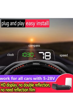 جولف لينك K شاشة عرض رأسية (HUD) عداد سرعة السيارة T900  - Image 2