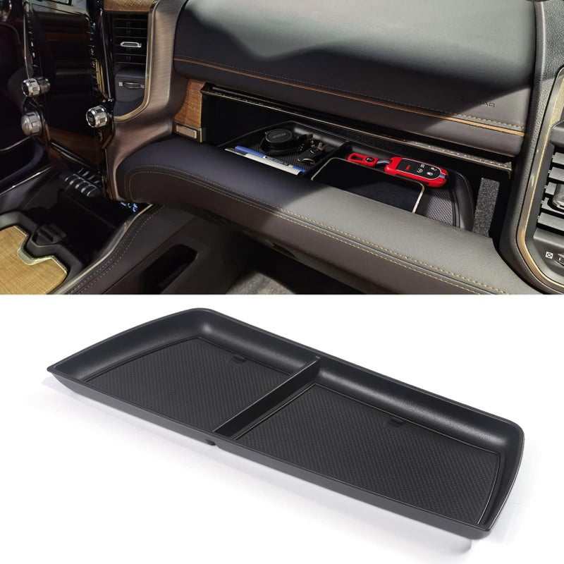 Moonlinks Compatible with Dodge Ram 1500 2500 3500 Glove Box Organizer 2019 2020 2021 2022 2023 2024Center Console Organizer Console Tray Storage with Rubber Pad for RAM 1500 2500 3500 20192024