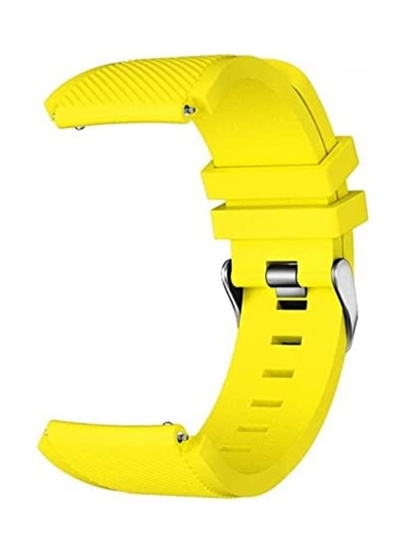 VITION Strap for Huawei GT/Huawei GT 2 (46mm) GT2 Pro /Samsung Galaxy Watch 46mm / Galaxy Watch 3 45mm - 22mm Silicone Straps Watch Band Yellow  - Image 3