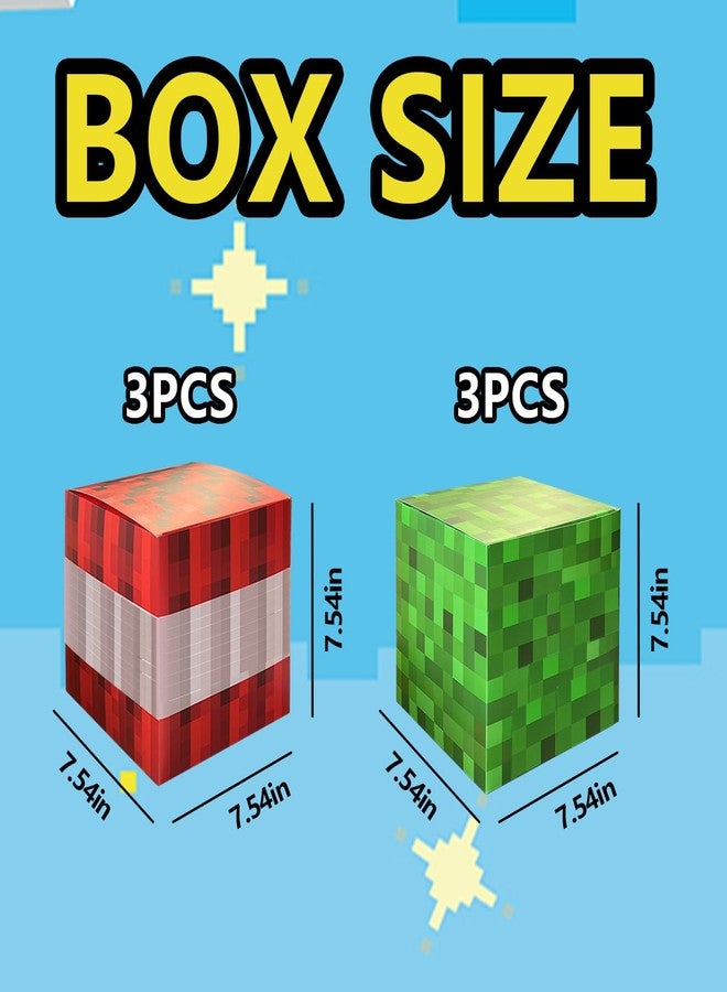 Bexlora 6 Pcs Gaming Party Boxes Birthday Party Decorations, 7.5 Inch Video Game Centerpieces Boxes for Boys Gaming Birthday Party Decor Supplies - Image 2