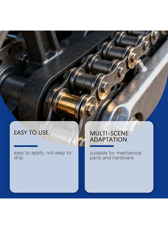 Jakehoe Multi-Purpose White Lithium Grease, White Lithium Lubricant, 100g White Multi-Purpose Grease with Brush, Track Rail Lube, for Chains Bearing Hinge Industrial Marine Door Window Motor - Image 4