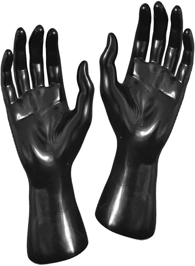 koTTIYA 1 Pair Hand Mannequin Jewelry Display Stand Male Hand Model Bracelet Bangle Gloves Ring Display Stand Organizer Bracelet Holder - Black - Image 2