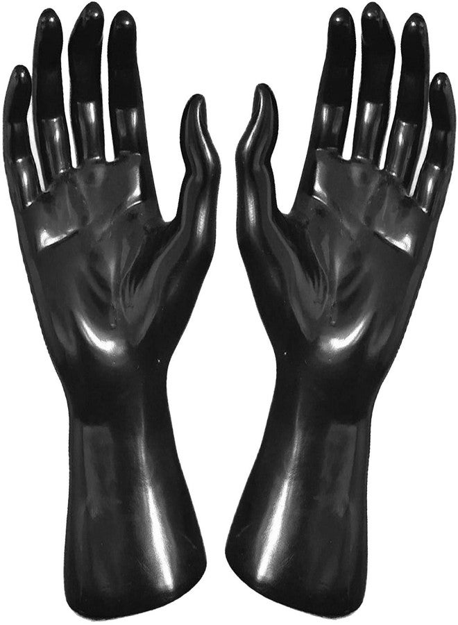koTTIYA 1 Pair Hand Mannequin Jewelry Display Stand Male Hand Model Bracelet Bangle Gloves Ring Display Stand Organizer Bracelet Holder - Black - Image 4