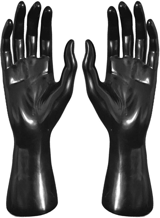 koTTIYA 1 Pair Hand Mannequin Jewelry Display Stand Male Hand Model Bracelet Bangle Gloves Ring Display Stand Organizer Bracelet Holder - Black - Image 1