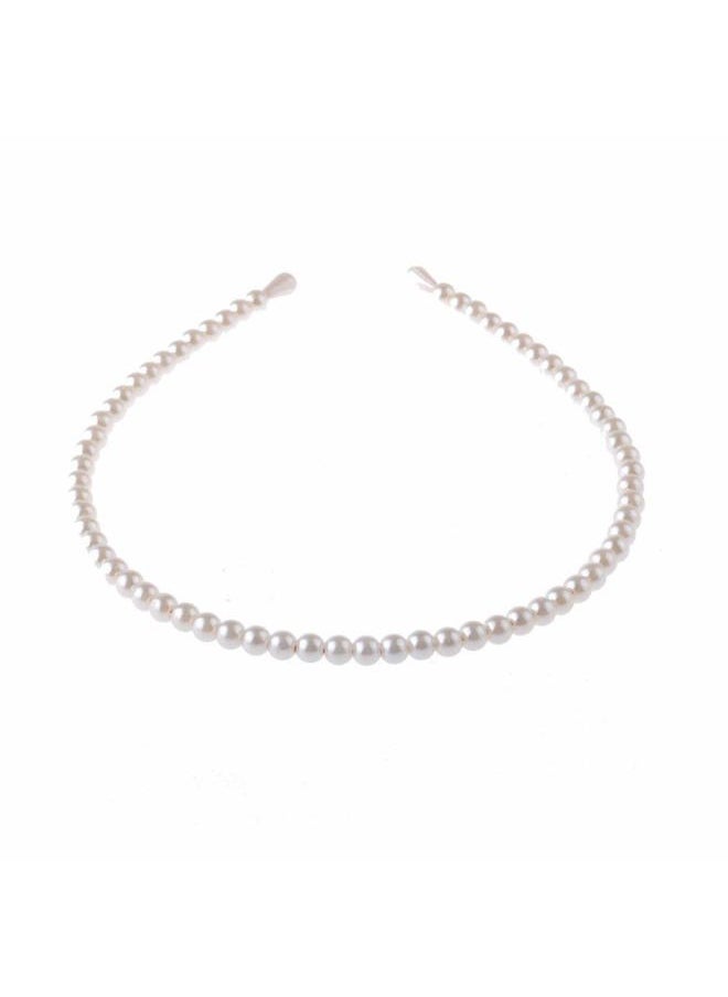 Aysekone - 2 Pack Simple Design Imitation Pearl Headband Lady Full Pearl Bead Fashion Stylish Headband Wedding Party Bridal Hair Hoop - Image 1