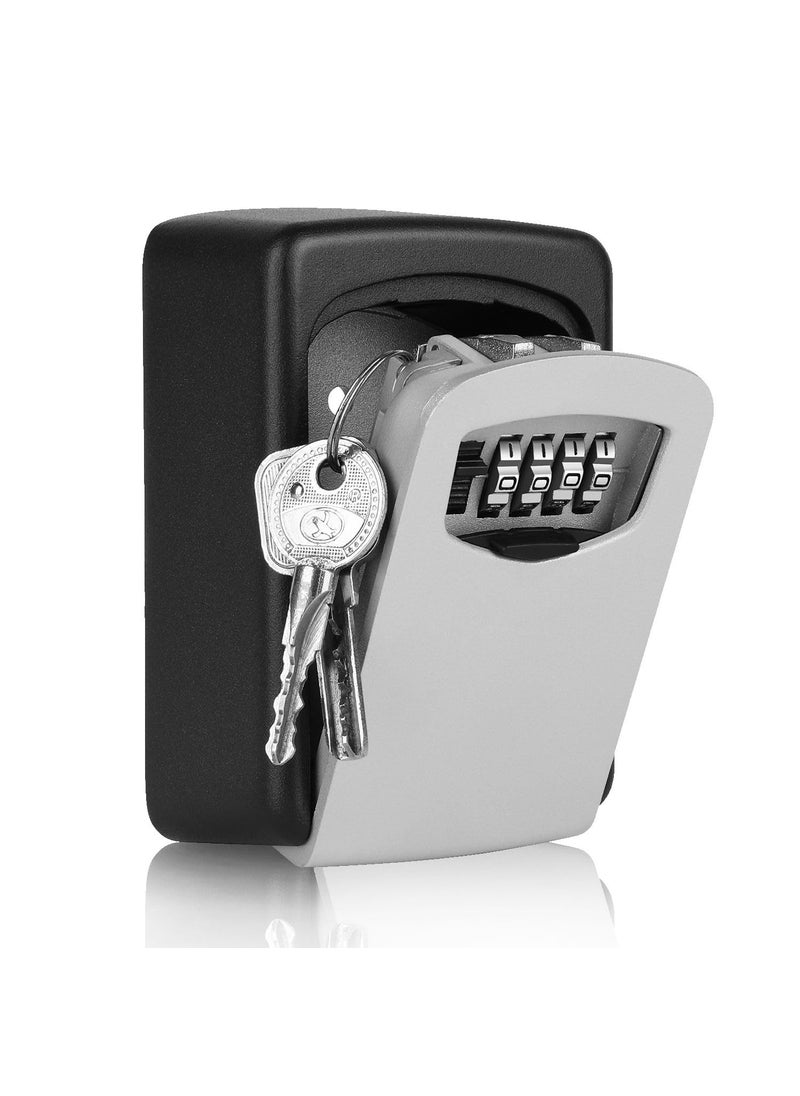 Flexzion Flexzion Key Lock Box Key Storage Safe Box Cabinets Wall Mounted 4 Digit Combination Lock Security Key Holder Code Storage Case Cipher Lock Box for House Indoors Outdoors Weather Rust Resistant  - Image 1