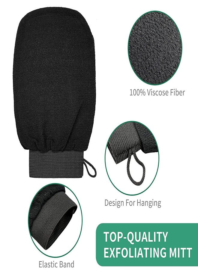 PULSBERY Exfoliating Glove/Bath Glove/Bath Scrub Exfoliating Dead Skin Removal Bath Body Glove,Deep Clean Exfoliating Tool to Remove Dead Skin and Dirt,Home Spa (PACK OF 3) - Image 2